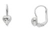 Picture of 18k white gold Heart Earrings