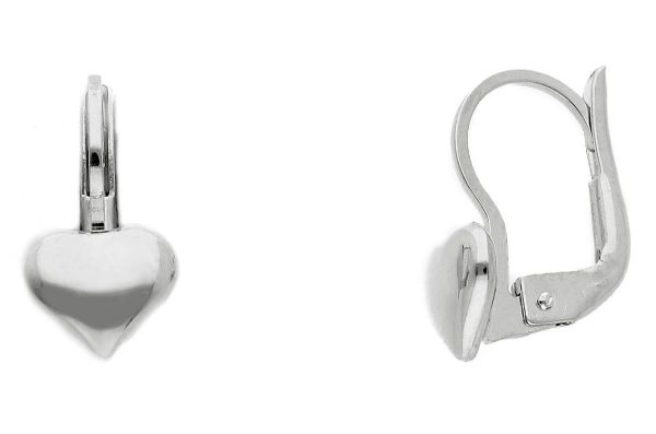 Imagen de Pendientes Corazón oro blanco 18k