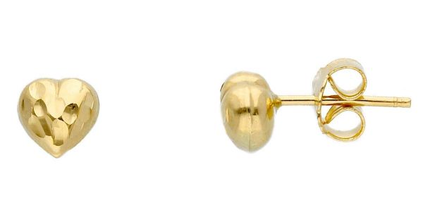 Picture of 18k yellow gold Heart Earrings