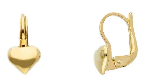 Picture of 18k yellow gold Heart Earrings