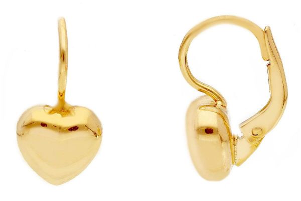 Imagen de Pendientes Corazón oro amarillo 18k