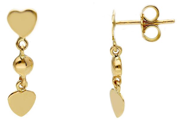 Imagen de Pendientes Corazón oro amarillo 18k