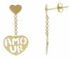 Picture of 18k yellow gold Heart Earrings | Made in Italy