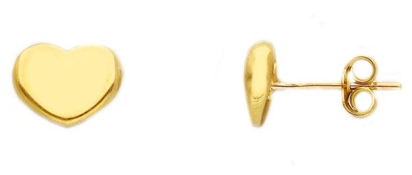 Immagine di Orecchini Cuore oro giallo 9k