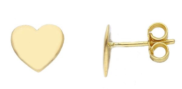 Picture of Solid 18k yellow gold Heart Earrings