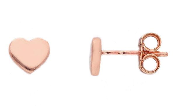 Picture of 18k rose gold Heart Earrings