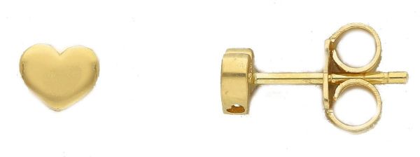 Immagine di Orecchini Cuore piccolo oro massiccio giallo 18k