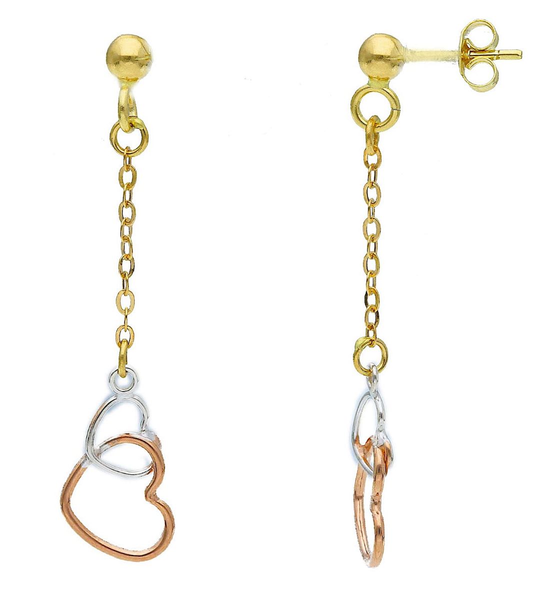 Viceroy Orecchini A Cerchio Tricolor 75320E01019 - Gioielli Moda In Acciaio Per Donna - Eleganti E Versatili