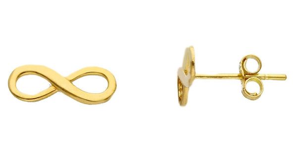 Picture of 18k yellow gold wire Infinity symbol Earrings