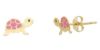Imagen de Pendientes mini Tortuga oro amarillo 18k y esmalte