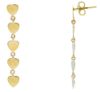 Picture of 18k yellow gold 5 Hearts dangle Earrings