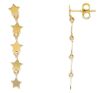 Picture of 18k yellow gold 5 Stars dangle Earrings