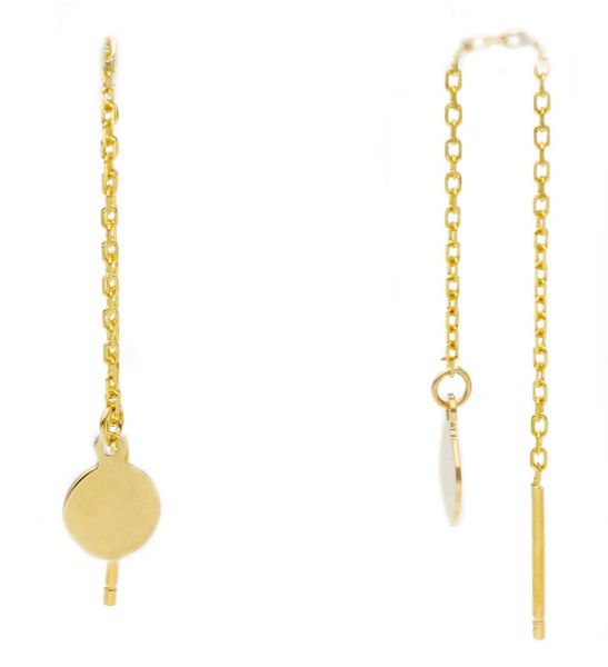 Picture of 18k yellow gold Circle dangle Earrings