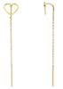 Picture of 18k yellow gold Heart dangle Earrings