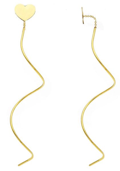 Immagine di Orecchini pendenti Cuore oro giallo 18k