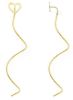 Picture of 18k yellow gold Heart dangle Earrings