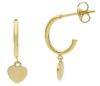 Picture of 9k yellow gold Heart dangle Earrings