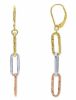 Picture of 18k tricolor gold dangle Earrings