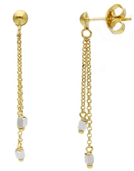 Picture of 18k bicolor gold dangle Earrings