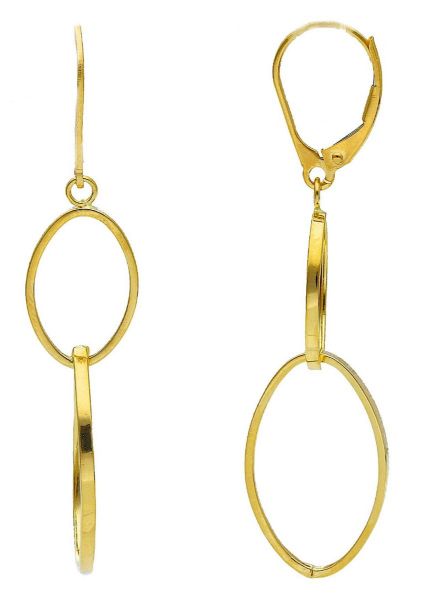 Immagine di Orecchini pendenti ultraleggeri oro giallo 18k