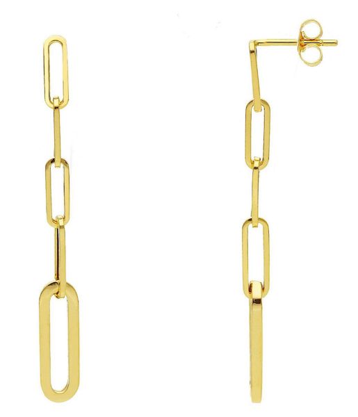 Picture of 18k yellow gold dangle Earrings | Made in Italy