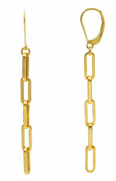 Picture of 18k yellow gold dangle Earrings | Made in Italy