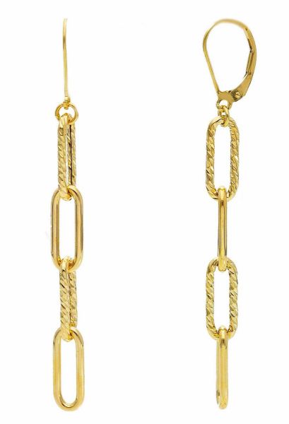 Picture of 18k yellow gold dangle Earrings | Made in Italy