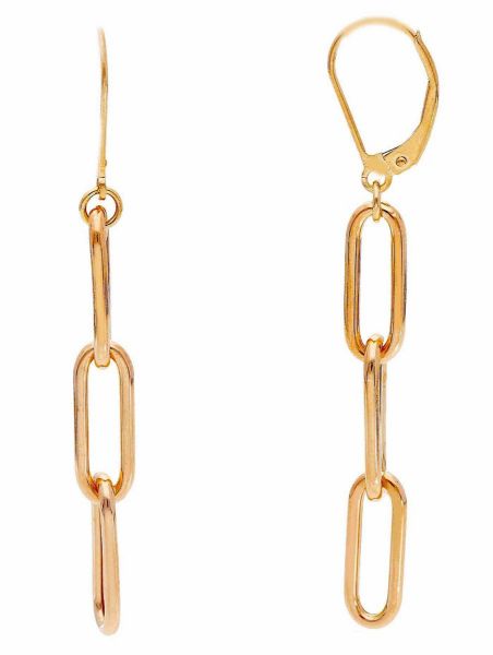 Picture of 18k rose gold dangle Earrings | Made in Italy