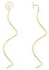 Picture of 18k yellow gold four-leaf Clover dangle Earrings