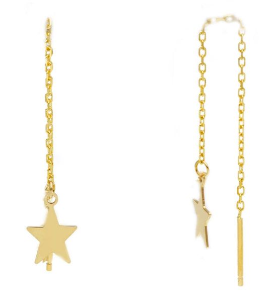 Immagine di Orecchini pendenti Stella oro giallo 18k