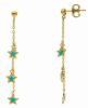 Imagen de Pendientes Estrellas oro amarillo 18k y esmalte Azul Tiffany
