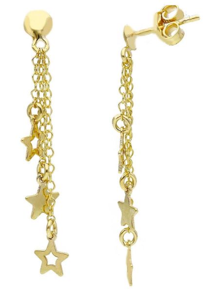 Immagine di Orecchini pendenti Stelle oro giallo 9k
