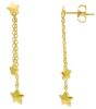 Picture of Solid 18k yellow gold Stars dangle Earrings