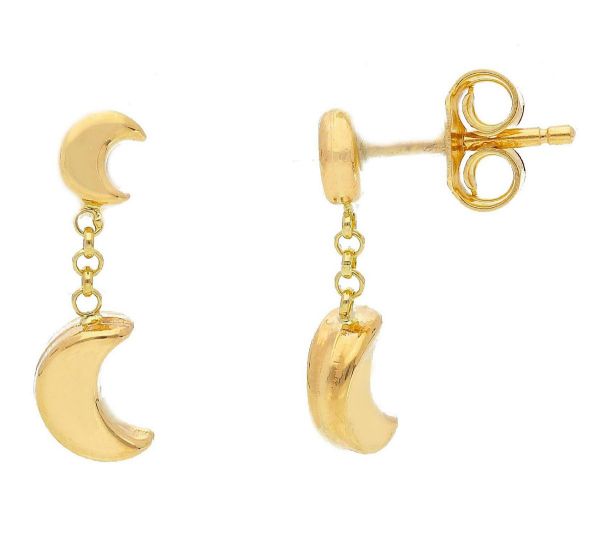 Picture of 18k yellow gold Moons dangle Earrings