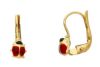 Picture of Enamel Ladybug Earrings | 18k yellow gold