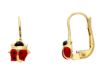 Imagen de Pendientes Mariquita oro amarillo 18k y esmalte