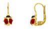 Imagen de Pendientes Mariquita oro amarillo 9k y esmalte