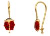 Imagen de Pendientes Mariquita oro amarillo 18k y esmalte
