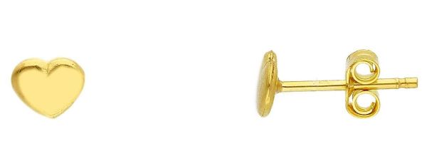Picture of 9k yellow gold mini Heart Earrings