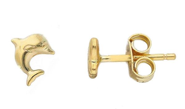 Immagine di Orecchini Delfini oro giallo 18k