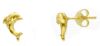 Picture of 9k yellow gold Dolphin Earrings