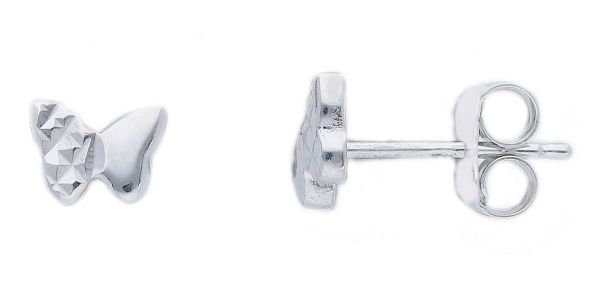 Imagen de Pendientes Mariposa oro blanco 18k