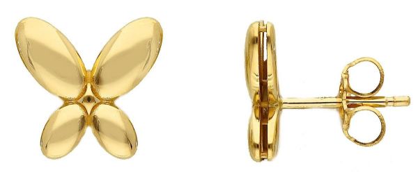 Imagen de Pendientes Mariposa oro amarillo macizo 18k