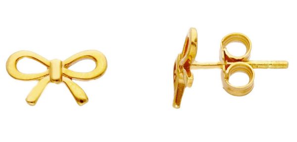 Picture of 18k yellow gold wire little Flake Earrings