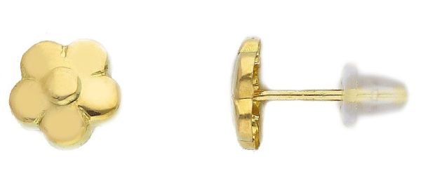 Immagine di Orecchini Fiore lucido oro giallo 18k