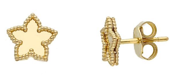 Picture of Solid 18k yellow gold Flower Earrings