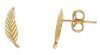 Imagen de Pendientes Hoja oro amarillo macizo 18k