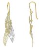 Imagen de Pendientes Hojas oro bicolor 9k