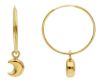 Imagen de Pendientes Luna oro amarillo 18k