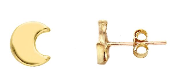 Imagen de Pendientes Luna oro amarillo 9k
